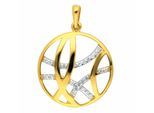 Kettenanhänger ADELIA´S "Anhänger 333 Gold ( 8K ) mit Zirkonia", silber, Schmuckanhänger, Damen, mit Zirkonia, Gold, Kettenanhänger, Goldanhänger
