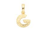 Buchstabenanhänger ADELIA´S "Buchstabenanhänger G 333 Gold ( 8K )", gold, Schmuckanhänger, Damen, G, Gold, Goldanhänger Buchstabe G
