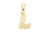 Buchstabenanhänger ADELIA´S "Buchstabenanhänger L 333 Gold ( 8K )", gold, Schmuckanhänger, Damen, L, Gold, Goldanhänger Buchstabe L