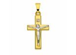 Kettenanhänger ADELIA´S "Kreuzanhänger 333 Gold ( 8K )", gold (silber), Schmuckanhänger, Damen, Gold, Kettenanhänger, Goldanhänger Kreuz
