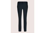 Stoffhose MADELEINE "Hose Schlanke Stretch-Hose mit Biesen", Damen, Gr. 36, N + K Gr, blau (marine), Obermaterial: 59% Baumwolle CO. 38% Polyamid PA. 3% Elasthan EL., Modern, normal, Hosen Stoffhose