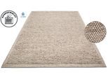 Wollteppich OTTO HOME "Wolly Rahmen, handgewebt, Wolle" Gr. 3, beige (sand), B:120cm H:14mm L:180cm, Kunstfaser, Wolle, Teppiche, einfarbig, Teppich, Wohnzimmer, Schlafzimmer, Esszimmer