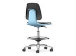 Bimos Arbeitsstuhl Labsit mit Rollen Sitz-H.560-810 mm Skintec blau (9125-4000-3277-525)