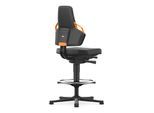 Bimos Arbeitsdrehstuhl Nexxit mit Fußring Skintec Sitzhöhe 570-820 mm orange (9031-4000-3279)