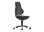 Bimos Industrie- und Laborstuhl Texon Rollen Sitzhöhe 450-620 mm Kunstleder schwarz (9173-MG01)