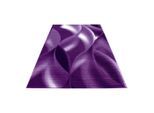 Ayyildiz , Lila, Weiß , Textil , Wellen , rechteckig , 160x230 cm , Oeko-Tex® Standard 100 , für Fußbodenheizung geeignet, schmutzabweisend, für Hausstauballergiker geeignet, lichtunempfindlich, antistatisch, pflegeleicht, strapazierfähig, leicht zusammenrollbar , Teppiche & Böden, Teppiche, Webteppiche