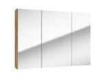 P & B , Holzwerkstoff , 4 Fächer , 85x60x15 cm , Soft-Close-System , Badezimmer, Badezimmermöbel, Badezimmerschränke, Spiegelschränke