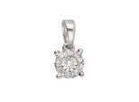 Kettenanhänger ADELIA´S "Anhänger 585 Weißgold ( 14K ) mit 11 Diamanten ( 0,05 ct )", silber, Schmuckanhänger, Damen, 0,05 VVS = sehr sehr kleine Einschlüsse, Gold, Kettenanhänger, Goldanhänger