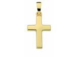 Kreuzkette ADELIA´S "Halskette - Kreuzkette mit Kreuz Anhänger aus 333 Gold", gold, Halsketten, Damen, Gelbgold 333 Gold, Gelbgold 333, Gold, Kreuzkette, Schmuckset mit bis 45 cm stufenlos verstellbarer 925 Silber Halskette
