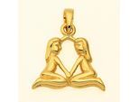 Sternzeichenanhänger ADELIA´S "Sternzeichen Anhänger Zwillinge 585 Gold ( 14K )", gold, Schmuckanhänger, Damen, Zwilling, Gold, Goldanhänger Zwillinge
