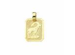 Sternzeichenanhänger ADELIA´S "Sternzeichen Anhänger Steinbock 333 Gold ( 8K )", gold, Schmuckanhänger, Damen, Steinbock, Gold, Goldanhänger Steinbock