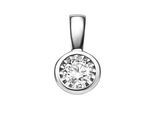 Kettenanhänger ADELIA´S "Anhänger 585 Weißgold ( 14K ) mit 1 Brillant ( 0,18 ct )", silber, Schmuckanhänger, Damen, 0,18 VVS = sehr sehr kleine Einschlüsse, Gold, Kettenanhänger, Goldanhänger