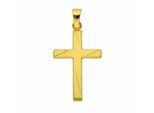 Kreuzkette ADELIA´S "Halskette - Kreuzkette mit Kreuz Anhänger aus 333 Gold", gold, Halsketten, Damen, Gelbgold 333 Gold, Gelbgold 333, Gold, Kreuzkette, Schmuckset mit bis 45 cm stufenlos verstellbarer 925 Silber Halskette