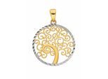 Kettenanhänger ADELIA´S "Anhänger Baum des Lebens 333 Gold ( 8K )", gold (silber), Schmuckanhänger, Damen, Gold, Kettenanhänger, Goldanhänger Lebensbaum