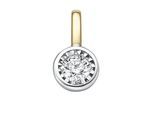Kettenanhänger ADELIA´S "Anhänger 585 Weißgold ( 14K ) mit 1 Brillant ( 0,18 ct )", gold, Schmuckanhänger, Damen, 0,18 VVS = sehr sehr kleine Einschlüsse, Gold, Kettenanhänger, Goldanhänger
