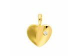 Herzkette ADELIA´S "Halskette - Herzkette mit Anhänger Herz mit Zirkonia aus 333", gold, Halsketten, Damen, Gelbgold 333 Gold, Gelbgold 333, Gold, Herzkette, Schmuckset mit bis 45 cm stufenlos verstellbarer 925 Silber Halskette