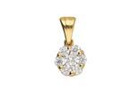 Kettenanhänger ADELIA´S "Anhänger 585 Gold ( 14K ) mit 7 Brillanten ( 0,13 ct )", gold, Schmuckanhänger, Damen, 0,13 VVS = sehr sehr kleine Einschlüsse, Gold, Kettenanhänger, Goldanhänger