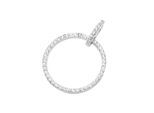 Kettenanhänger "Anhänger Kreis mit Zirkonia, Silber 925", weiß, GIORGIO MARTELLO MILANO, Schmuckanhänger, Damen, onesize, Silber 925 (Sterlingsilber), Kettenanhänger