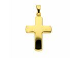 Kreuzkette ADELIA´S "Halskette - Kreuzkette mit Kreuz Anhänger aus 333 Gold", gold, Halsketten, Damen, Gelbgold 333 Gold, Gelbgold 333, Gold, Kreuzkette, Schmuckset mit bis 45 cm stufenlos verstellbarer 925 Silber Halskette