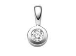 Kettenanhänger ADELIA´S "Anhänger 585 Weißgold ( 14K ) mit 1 Brillant ( 0,15 ct )", silber, Schmuckanhänger, Damen, 0,15 VVS = sehr sehr kleine Einschlüsse, Gold, Kettenanhänger, Goldanhänger
