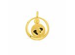 Kettenanhänger ADELIA´S "Anhänger Babyfüße 333 Gold ( 8K ) mit Zirkonia", gold, Schmuckanhänger, Mädchen, mit Zirkonia, Gold, Kettenanhänger, Goldanhänger Babyfüße