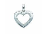 Kettenanhänger ADELIA´S "Herzanhänger 333 Weißgold ( 8K ) mit Zirkonia", silber, Schmuckanhänger, Damen, mit Zirkonia, Gold, Kettenanhänger, Goldanhänger Herz