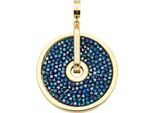 Charm-Einhänger LEONARDO "Anhänger Blanca Clip & Mix", gold (gelbgoldfarben, dunkelblau, schwarz, dunkelblau, schwarz), Charms, Damen, Edelstahl, mit Kristallglas