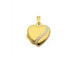 Medallionanhänger ADELIA´S "Medaillon 333 Gold ( 8K )", silber, Schmuckanhänger, Damen, Gold, Goldanhänger