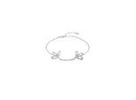 LEIS Armband 925 Sterling Silber rhodiniert Glänzend Blume Zirkonia weiß