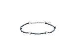 Julie Julsen Armband 925/- Sterling Silber rhodiniert Hämatit grau 19cm