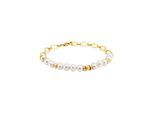 Julie Julsen Armband 925/- Sterling Silber vergoldet 12 Perlen 19cm lang
