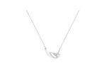 Dkeniz Anhänger mit Kette Engelsflügel 925/- Sterling Silber Zirkonia Weiß