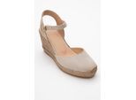 Sinta Suède Leren Platform Espadrille (Dames)