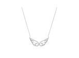 Dkeniz Kette Engelsflügelkette 925/- Sterling Silber rhodiniert Zirkonia Weiß