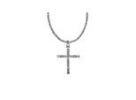 Zeeme Basic Halskette Silber 925 poliert mit Kreuz-Anhänger 55cm lang Königskette 2,2mm breit
