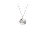 Dkeniz Anhänger mit Kette Coin 925/- Sterling Silber Zirkonia Weiß