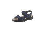 Sandale ACO, Damen, Gr. 38, blau (marine), Nubukleder, Schuhe Sandale