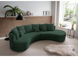 Ecksofa HOME AFFAIRE "Lazio modern und bequem, schmale Armlehnen, tolle Detailverarbeitung", grün (moosgrün), B:255cm H:94cm T:160cm, 93% Polyester, 7% Polyamid, Sofas, Ecksofa, zwei verschiedene Fußfarben wählbar