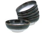 Schale CREATABLE "Cascade, Smoothie Bowl, Ø 16,5 cm 6-tlg", grau, Ø:16cm, Steinzeug, Schüsseln, Schale, Rekativglasur, Healthy Food