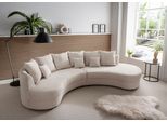 Ecksofa HOME AFFAIRE "Lazio modern und bequem, schmale Armlehnen, tolle Detailverarbeitung", beige, B:255cm H:94cm T:160cm, 93% Polyester, 7% Polyamid, Sofas, Ecksofa, zwei verschiedene Fußfarben wählbar