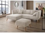 Ecksofa HOME AFFAIRE "Colori modern und bequem, schmale Armlehnen, tolle Detailverarbeitung", silber, B:255cm H:94cm T:160cm, 93% Polyester, 7% Polyamid, Sofas, Ecksofa, zwei verschiedene Fußfarben wählbar