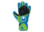 Torwarthandschuhe UHLSPORT "Torwarthandschuhe AQUASOFT", Herren, Gr. 11, blau (blau, grün, schwarz), Obermaterial: 41% Polyester PES. 40% Gummi rubber. 8% Nylon NY. 7% Polyurethan PU. 4% Acetat CA., Handschuhe Torwarthandschuhe
