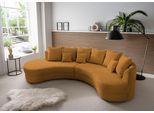 Ecksofa HOME AFFAIRE "Lazio modern und bequem, schmale Armlehnen, tolle Detailverarbeitung", gold, B:255cm H:94cm T:160cm, 93% Polyester, 7% Polyamid, Sofas, Ecksofa, zwei verschiedene Fußfarben wählbar