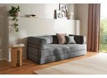 Schlafsofa HOMSY BY ANA JOHNSON "Folda Dauerschläfer, B: 206 cm, Liegefl. 181x198 cm", hellgrau, B:206cm H:72cm T:94cm, Sofas, Schlafsofa, mit Bett-/Schlaffunktion, inkl. 1x Zierkissen, Tonnentaschenfederkern