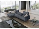 Ecksofa EGOITALIANO "Masu, Design trifft sensationellen Sitzkomfort, Breite 277cm, L-Form", grau (charcoal), B:277cm H:95cm T:157cm, Sofas, Ecksofa, inkl. 2 Kissenrollen, Rückenelemente manuell verstellbar, Metallfüße