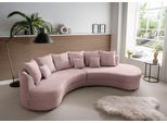 Ecksofa HOME AFFAIRE "Lazio modern und bequem, schmale Armlehnen, tolle Detailverarbeitung", rosa, B:255cm H:94cm T:160cm, 93% Polyester, 7% Polyamid, Sofas, Ecksofa, zwei verschiedene Fußfarben wählbar