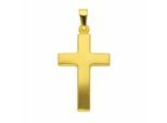 Kreuzkette ADELIA´S "Halskette - Kreuzkette mit Kreuz Anhänger aus 333 Gold", gold, Halsketten, Damen, Gelbgold 333 Gold, Gelbgold 333, Gold, Kreuzkette, Schmuckset mit bis 45 cm stufenlos verstellbarer 925 Silber Halskette