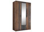 Mid.you Drehtürenschrank, Akazie, Schiefer, Glas, Holzwerkstoff, 4 Fächer, 2 Schublade(n) Schubladen, 120x196x53.5 cm, Blauer Engel, BQ - Bündnis für Qualität, Made in Germany, Typenauswahl, Schrankfront mit Spiegel, Schlafzimmer, Kleiderschränke, Drehtürenschränke
