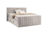 Boxxx Boxspringbett, Beige, Kunststoff, H3, Höhe ca. 19 cm, 180x200 cm, Bettkasten, gepolstertes Kopfteil, Stoffauswahl, in verschiedenen Größen erhältlich, Schlafzimmer, Betten, Doppelbetten