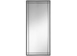 Mid.you Wandspiegel, Schwarz, Metall, Glas, Holzwerkstoff, rechteckig, 70x160x2.5 cm, Spiegel, Wandspiegel